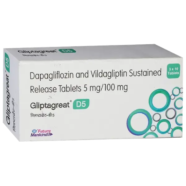 Gliptagreat D 5mg/100mg Tablet SR